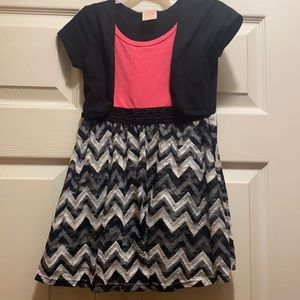 Faded glory black and pink dress size 4/5